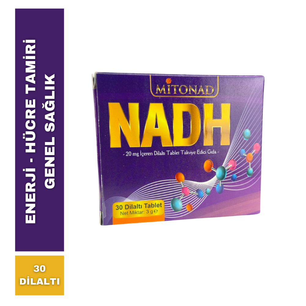 Mitonad Nadh İçeren Dilaltı 30 Tablet Takviye Edici Gıda