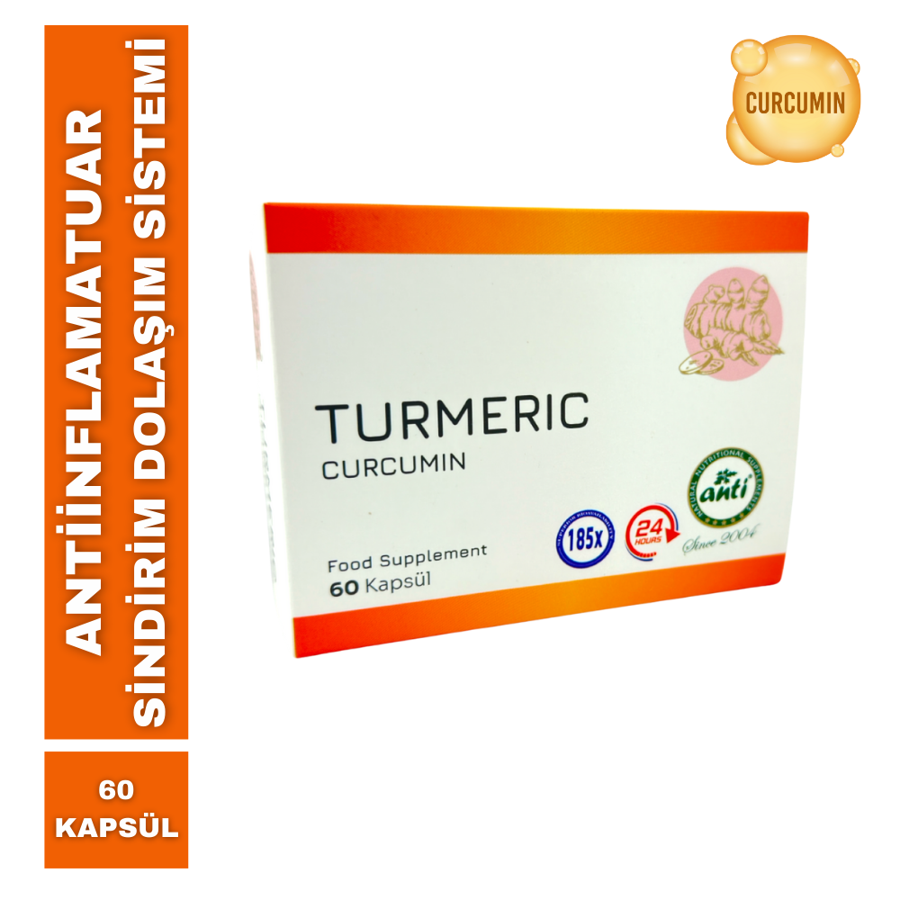 anti Turmeric(Zerdeçal) Kurkumin 60 Kapsül