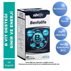nbtlife Benfolife B1 B12 Tiamin 60 Kapsül