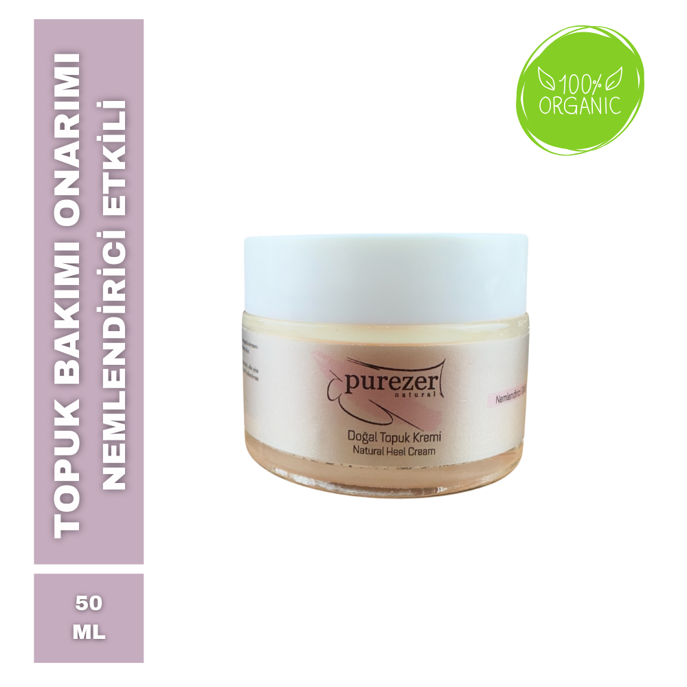 Purezer %100 Doğal Topuk Kremi Nemlendirici Etkili Kimyasal İçermez 50ml